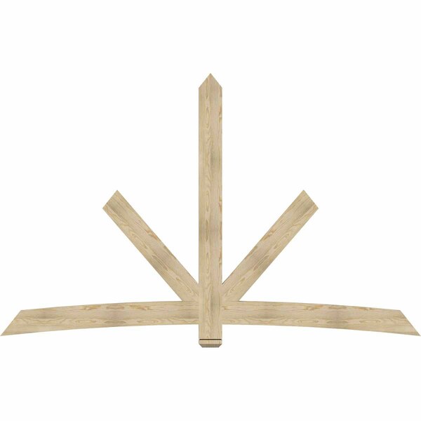 Ekena Millwork Alberta Rough Sawn Timber Gable Bracket, Douglas Fir, 108"W x 68"H x 2"D x 6"F, 15/12 Pitch GBW108X68X0206ALB00RDF - main